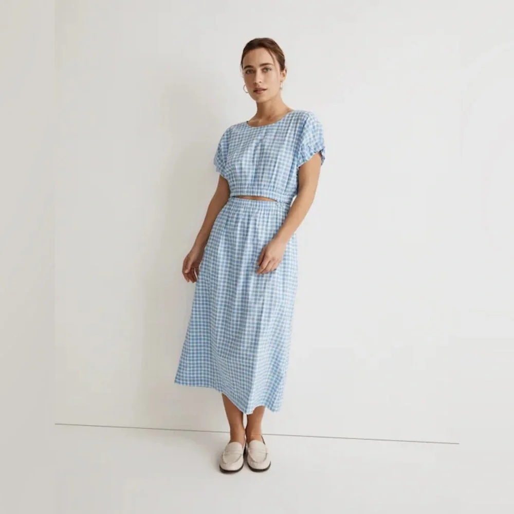 Blue Gingham Two-Piece Set - Picture 1 of 5